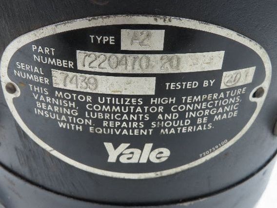 Yale 7220470-20 MLW060 Forklift 24V A2 Drive Motor Gearbox Brake