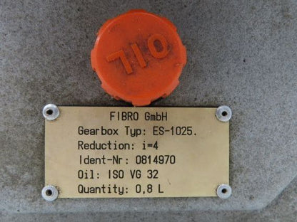 Fibro ES-1025  4:1 Gear Drive Reducer Gearbox for Rotary Indexer Table
