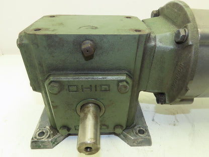 Baldor Ohio Gear Uniline 2000 Gearmotor 30:1 Reducer 58 RPM .5Hp 230/460V 56C LH