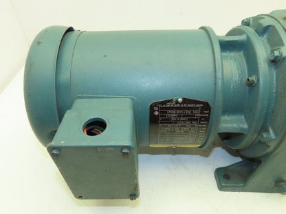Baldor Inline Gearmotor 20:1 Reducer 55 RPM 1/4Hp 230/460V 56YZ