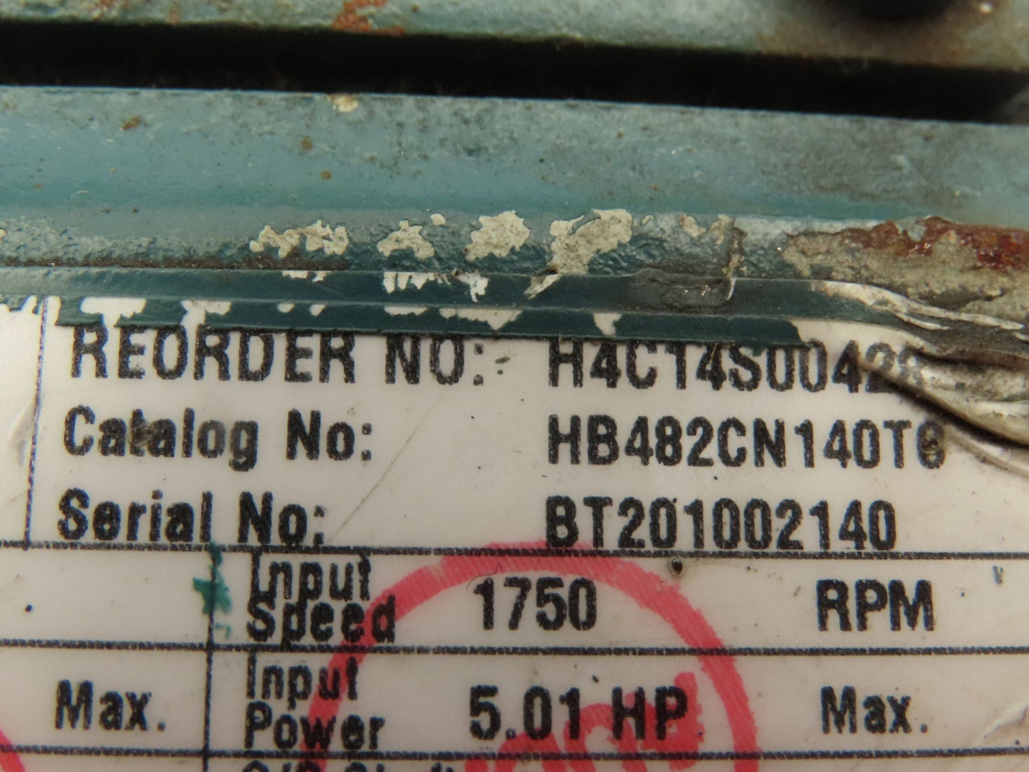 Baldor Quantis HB482CN140TC Inline Helical Reducer 4.28 Gearbox 410rpm 5Hp 140TC