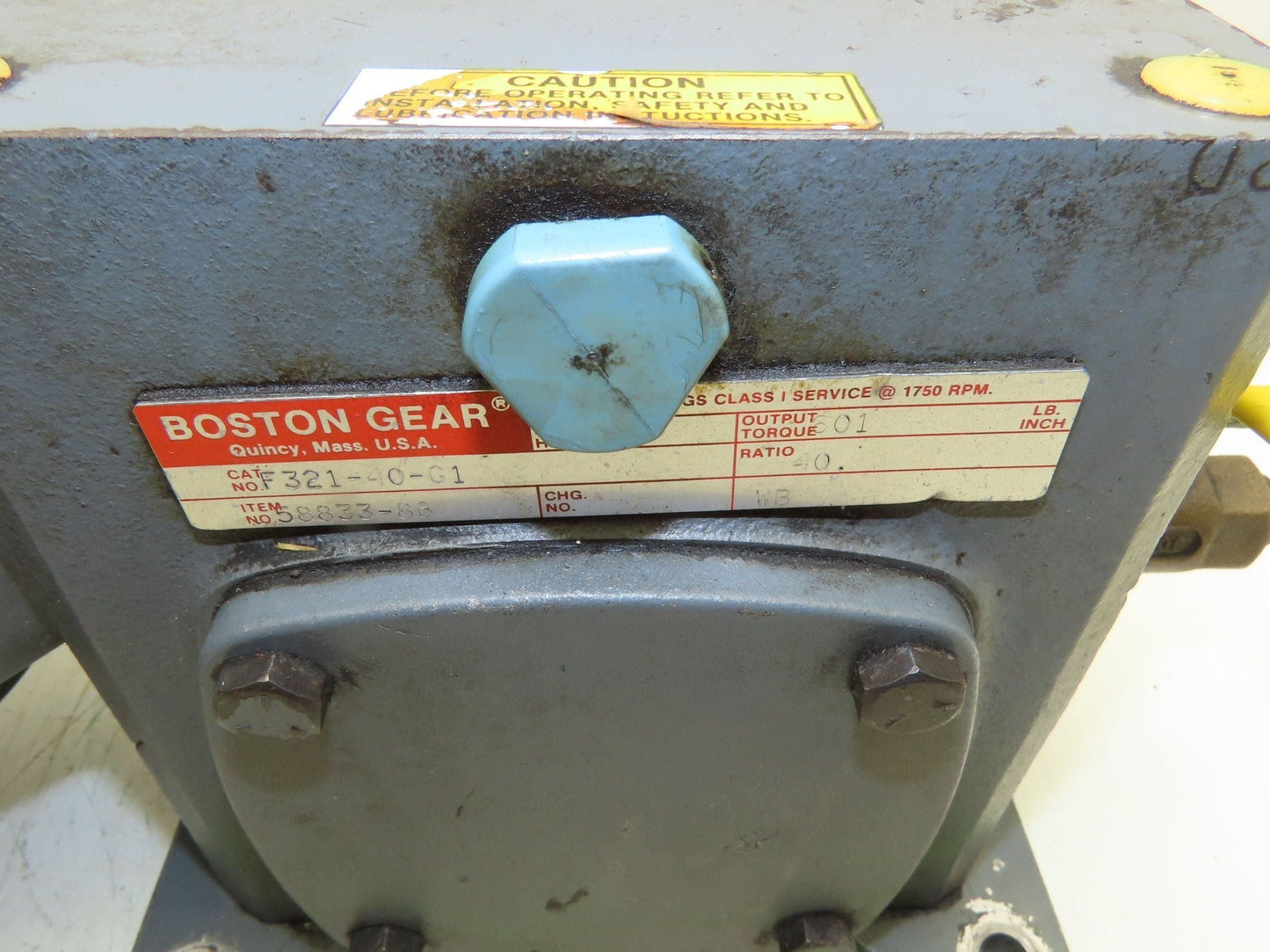 Boston Gear Reliance Gearmotor 40:1 Reducer 43 RPM .75Hp 230/460V 3PH 56C LH