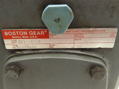 Boston Gear Reliance Gearmotor 40:1 Reducer 43 RPM .75Hp 230/460V 3PH 56C LH