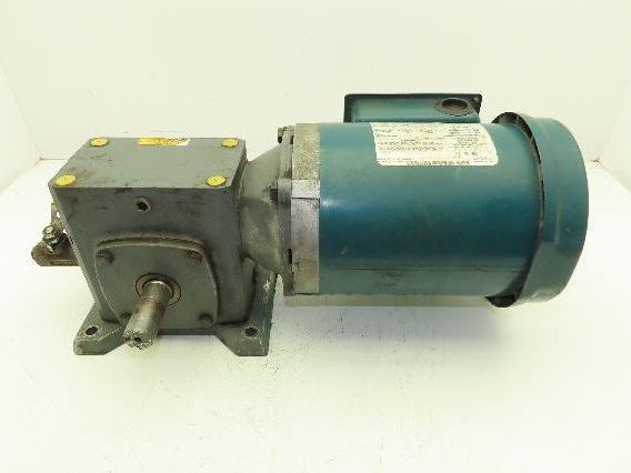 Boston Gear Reliance Gearmotor 40:1 Reducer 43 RPM .75Hp 230/460V 3PH 56C LH