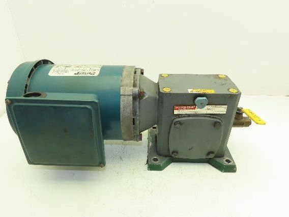 Boston Gear Reliance Gearmotor 40:1 Reducer 43 RPM .75Hp 230/460V 3PH 56C LH