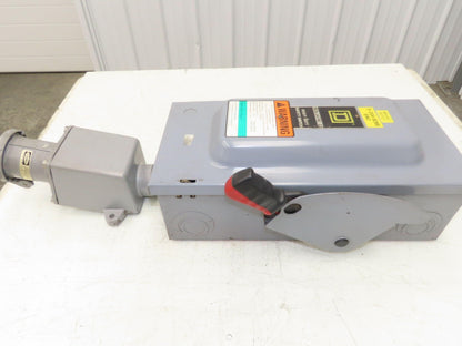 Square D HU362 Safety Disconnect Switch 60A 3P4W 600V Hubbell Pin Sleeve Plug