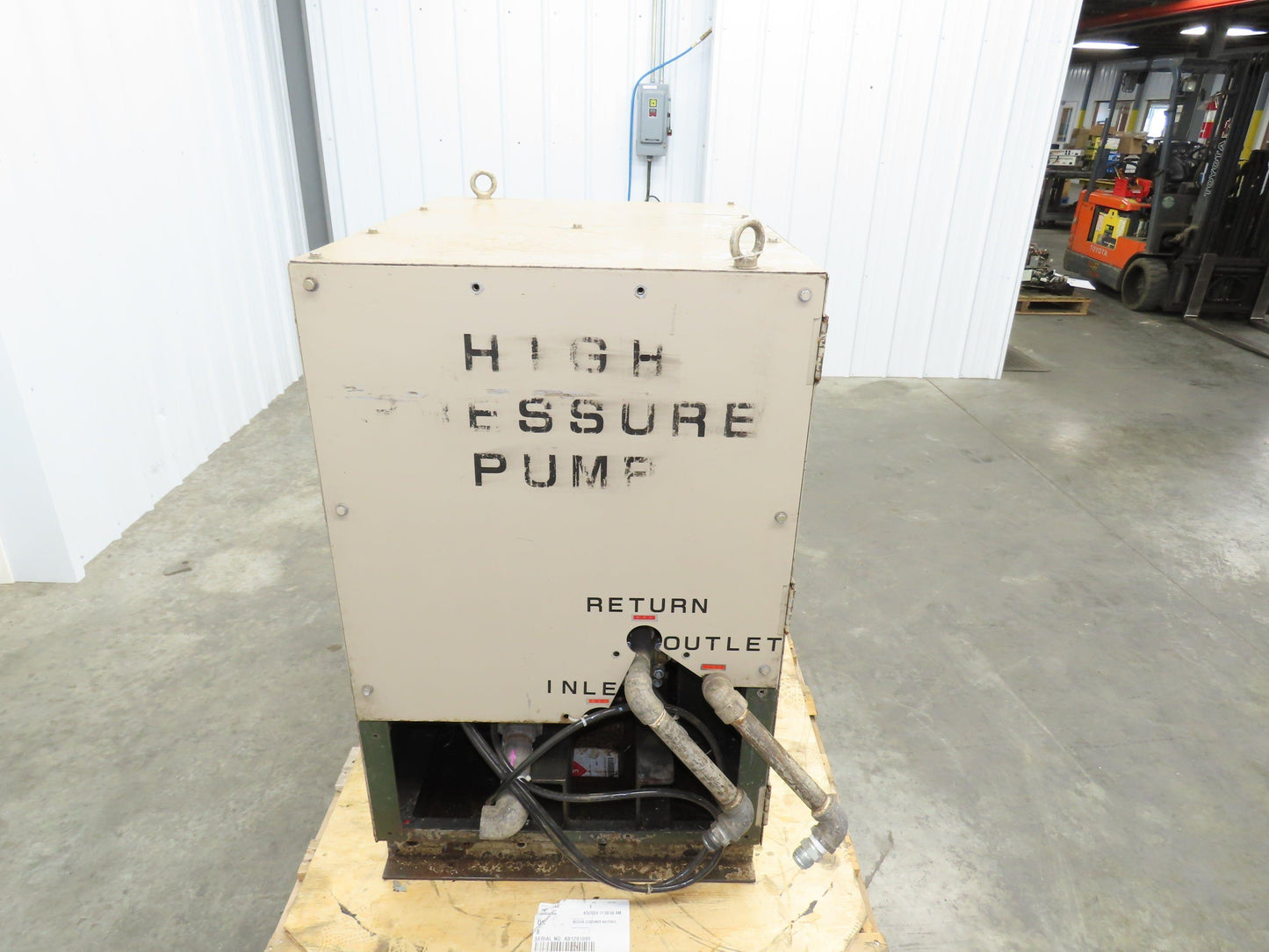 Arimitsu FB-10V High Pressure Plunger Pump 4.9MPa 710PSI 18.9GPM 3Ph 7.5kw 480V