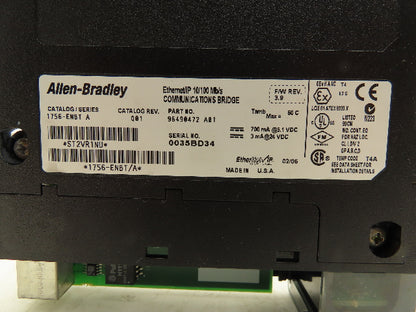 Allen Bradley 1756-ENBT Ethernet/IP Communication Bridge SerA FW3.9 *Broken Door