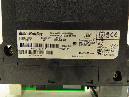 Allen Bradley 1756-ENBT Ethernet/IP Communication Bridge SerA FW1.61 *Door Gone