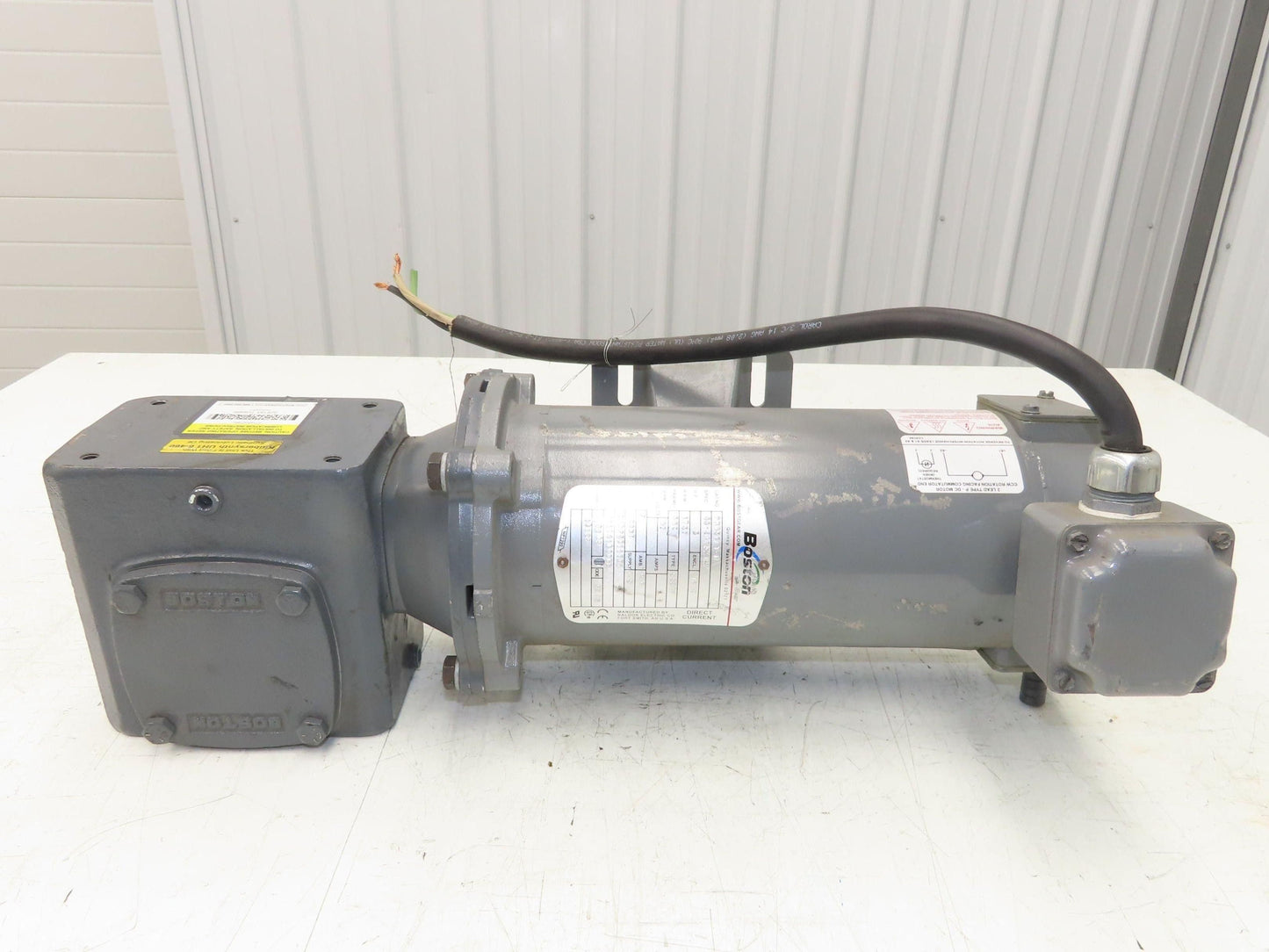 Boston Gear PM950AT-B  DC Gear Motor 90V .5HP 30:1 Reducer 58 RPM 56C RH