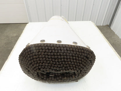 Portec Flomaster Conveyor Belt 30"x 180° Curve Chain Drive Friction Top Beltech