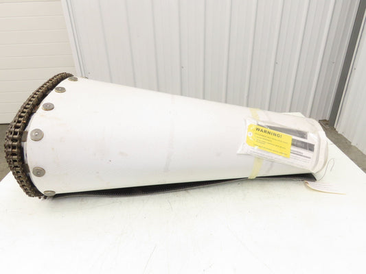 Portec Flomaster Conveyor Belt 30"x 180° Curve Chain Drive Friction Top Beltech