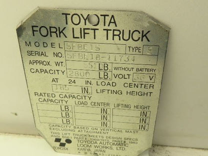 Toyota 5FBE15 Hydraulic Steering Rack Assembly Sensor