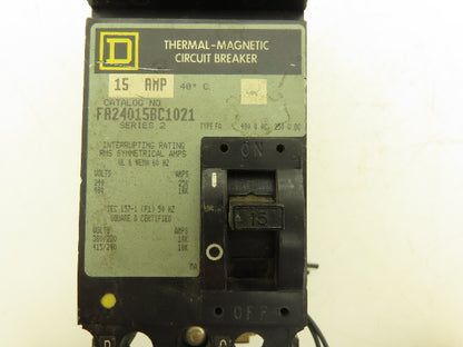 Square D FA24015BC I-Line Circuit Breaker 480VAC 15A 2 Pole Series 2 Shunt Trip