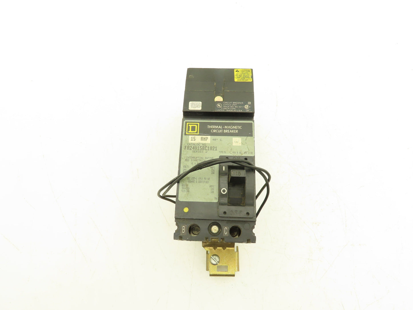 Square D FA24015BC I-Line Circuit Breaker 480VAC 15A 2 Pole Series 2 Shunt Trip