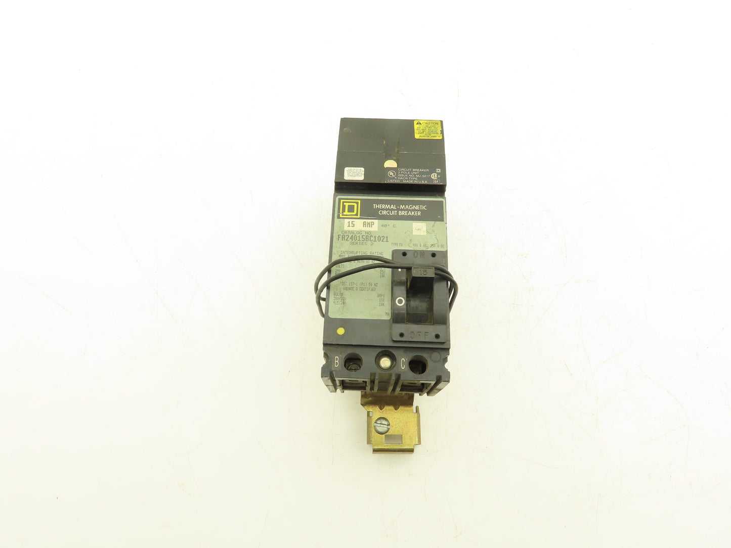 Square D FA24015BC I-Line Circuit Breaker 480VAC 15A 2 Pole Series 2 Shunt Trip