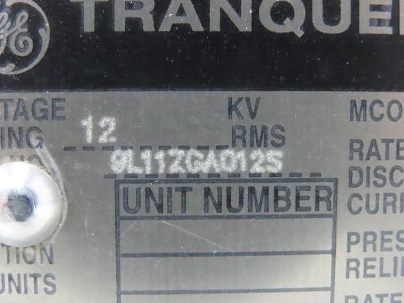 GE Tranquell 9L11ZGA012S Station Class Surge Arrester 12 kVrms Porcelain