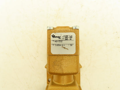 Versa VZH-3312 Pneumatic 2-Position Manual Valve Vacuum-200 PSI