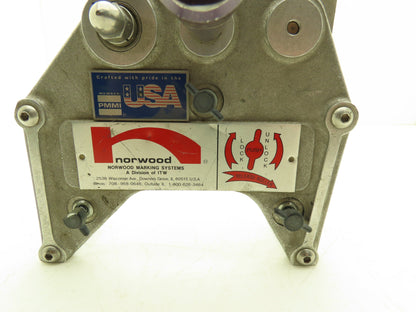 Norwood Marking Print Head Ribbon Tape Unwind Rewind Reel Bracket 1" ID Tape