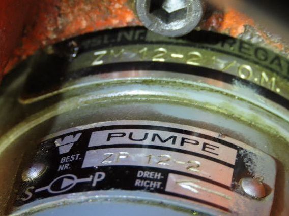 Vogel ZP12-2 Hydraulic Gear Pump 1.2 L/Min 480V 3PH Motor ZM-12-21