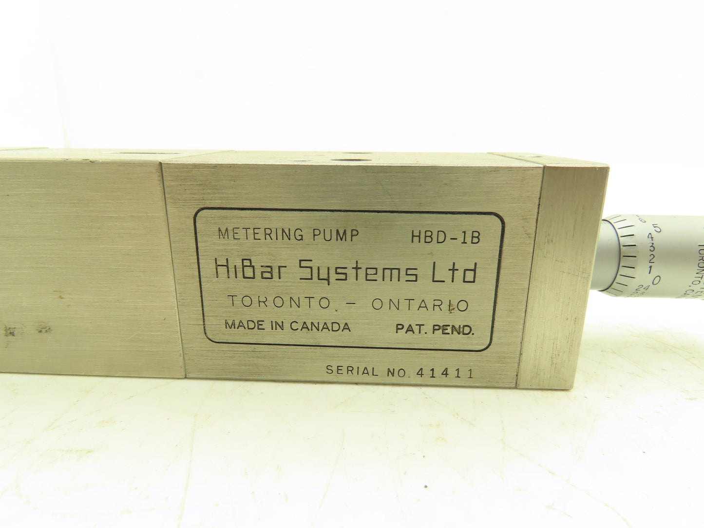 Hibar Systems HBD-1B Metering Pump