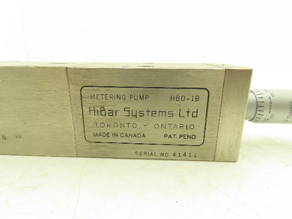 Hibar Systems HBD-1B Metering Pump