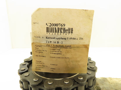 Roller Chain Shaft Coupling Hub 45x60mm Bore Keyed