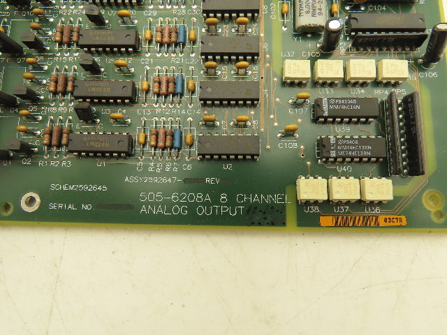 Siemens 505-6208A 8 Channel Output Analog Circuit Board Module