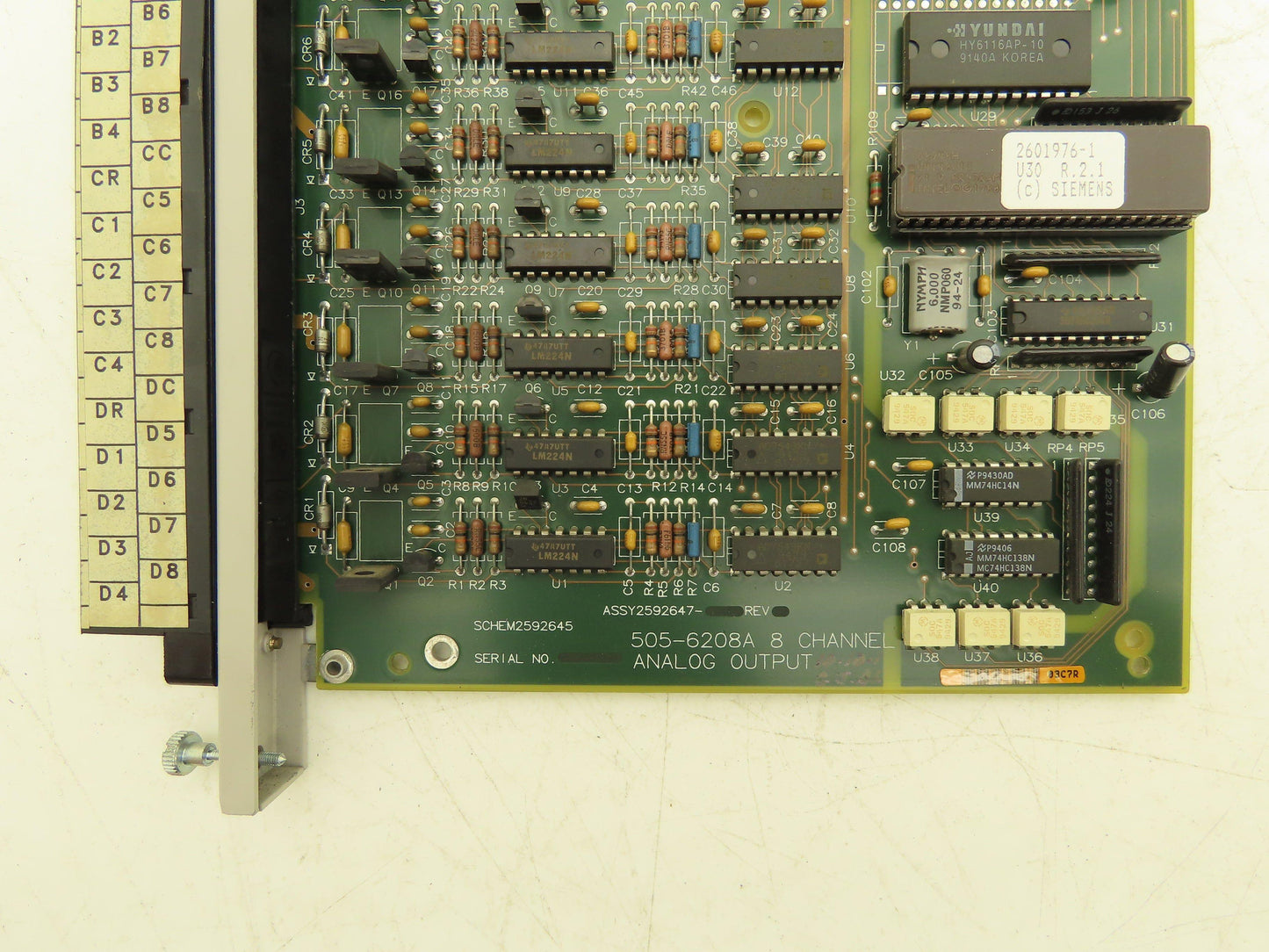 Siemens 505-6208A 8 Channel Output Analog Circuit Board Module