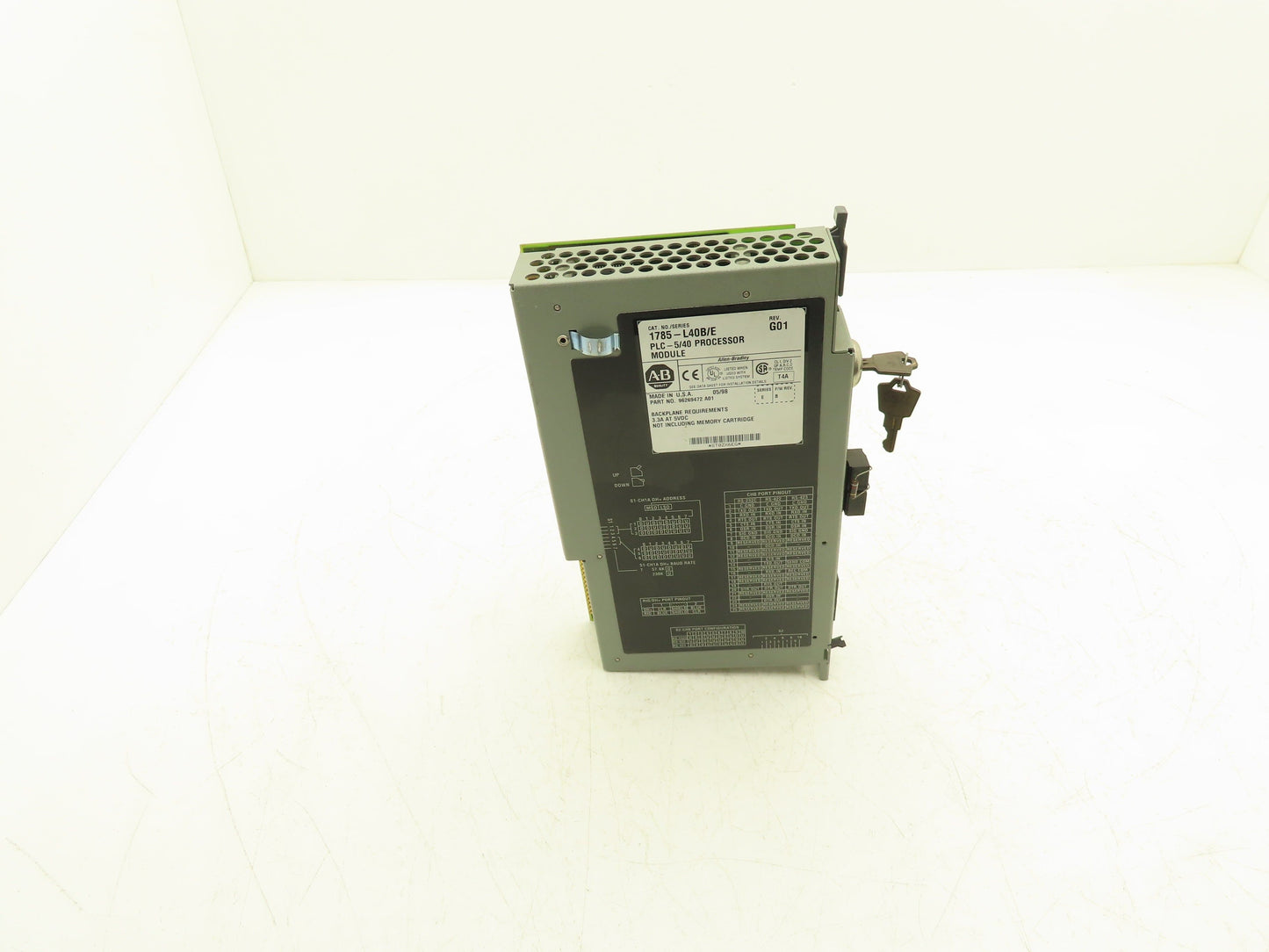 Allen Bradley 1785-L40B Series E PLC 5/40 Processor Module Rev G01 FW Rev B