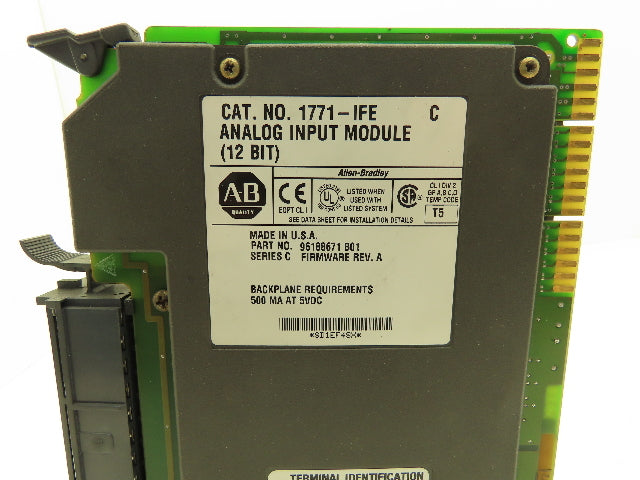 Allen Bradley 1771-IFE Analog Input Module 12 Bit Ser C F/W Rev A