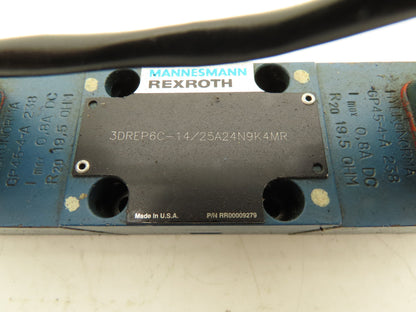 Rexroth 3DREP6C-14/25A24N9K4MR Hydraulic Proportional Reducing Valve 24VDC DIN