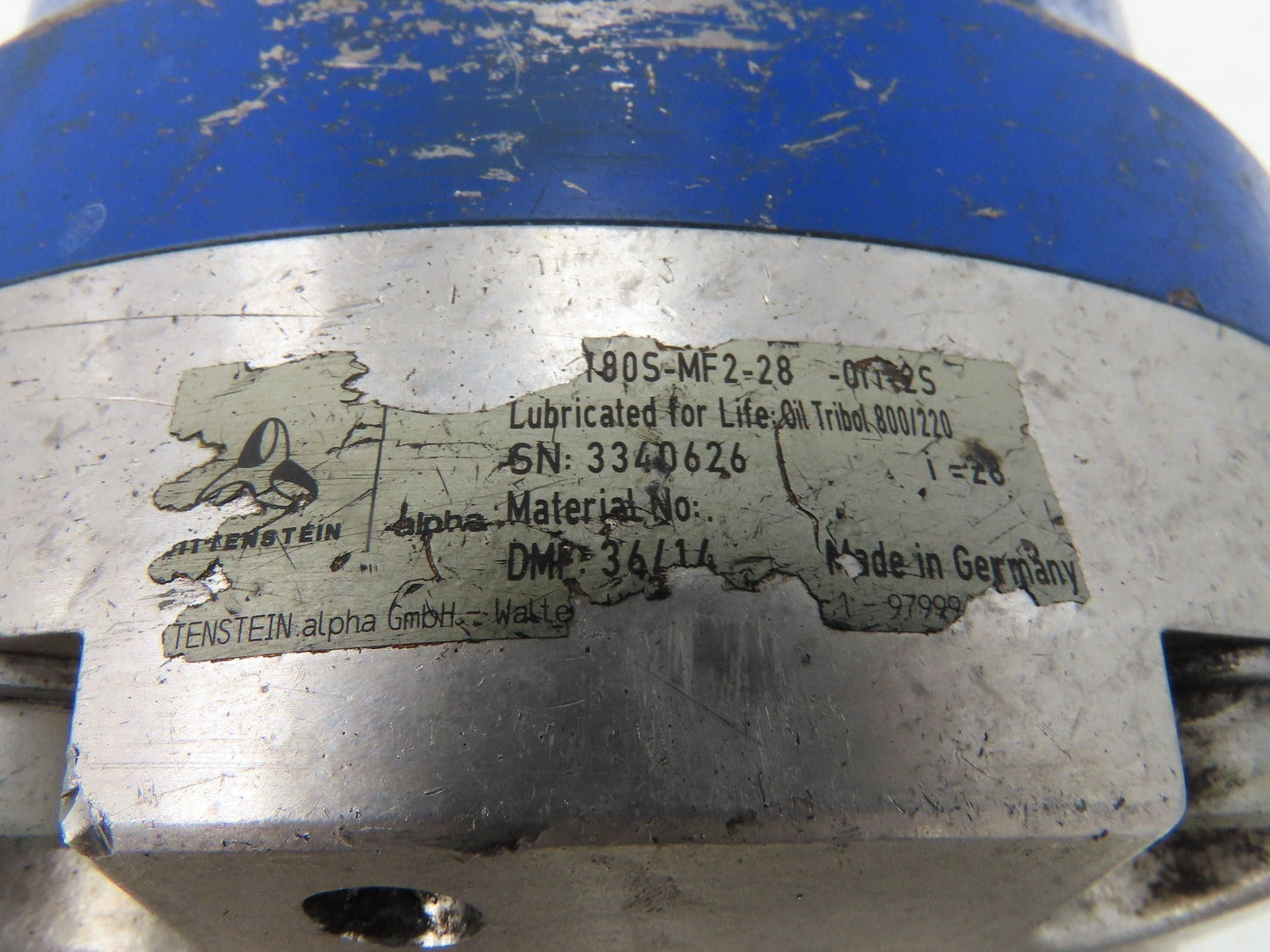 Alpha Wittenstein SP180S-MF2-28 Planetary Servo Gearbox 28:1 Inline Reducer