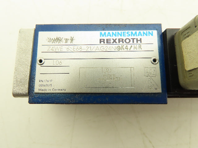 Rexroth Z4WE 6 E68-21/AG24N9K4/MR Hydraulic Directional Control Valve 24VDC