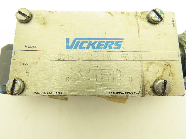 Vickers DG4V-3-7C-M-FW-B6-60 Hydraulic Directional Control Solenoid Valve 110V