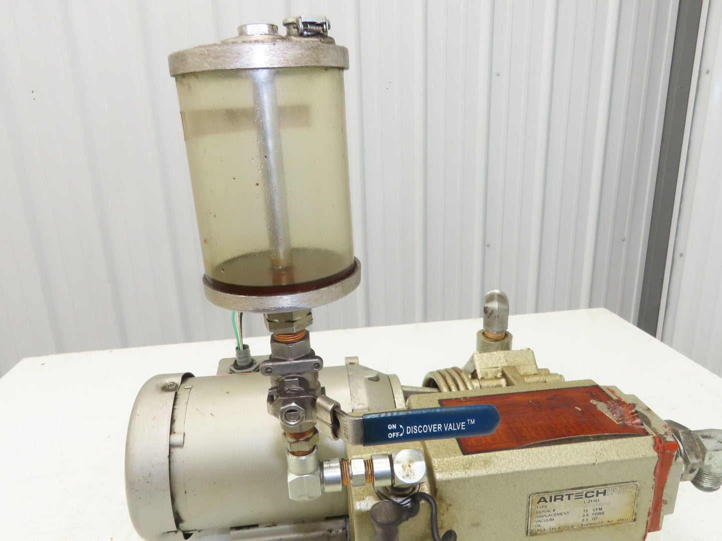 Airtech L-21-G1 Oil Flooded Rotary Vane Vacuum Pump 15 CFM 1Hp 230/460V 3PH