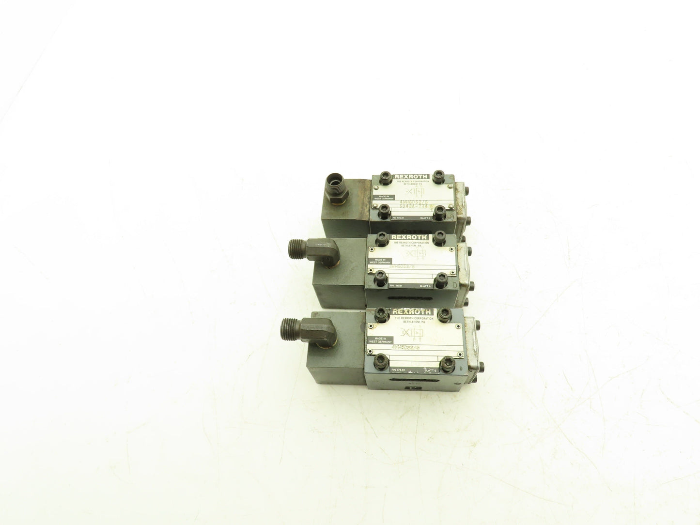 Rexroth 4WH6D52/5 Hydraulic Directional Valve 4 Port 2 Position 	Lot of 3