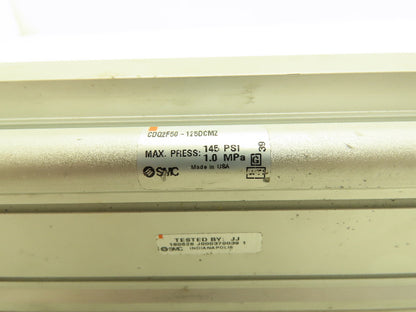 SMC CDQ2F50-125DCMZ Pneumatic Air Cylinder 50mm Bore 125mm Stroke 145 PSI