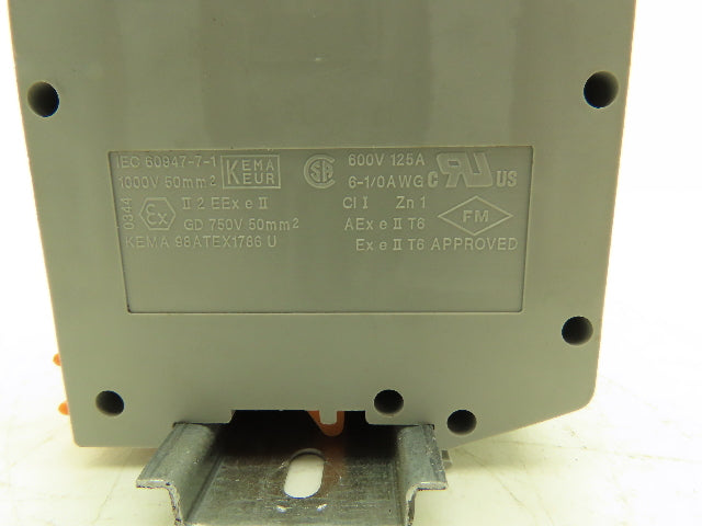 Phoenix Contact UKH 50 50mm² 125A Terminal 1000V 6-1/0AWG DIN Rail Lot of 7