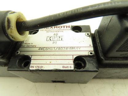 Rexroth 4WE6M51/AG24N9K4V Hydraulic Directional Solenoid Valve 24VDC