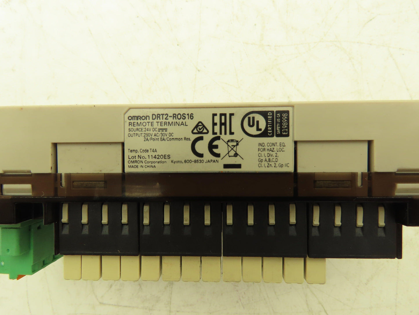 Omron DRT2-ROS16 DeviceNet Remote I/O Terminal with Relay Outputs 24VDC