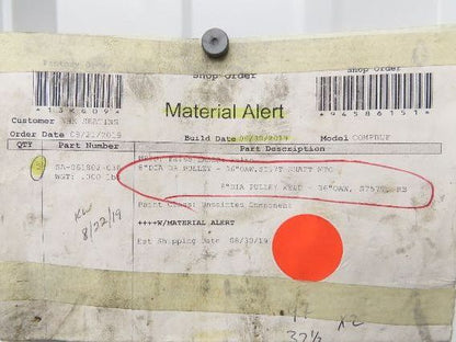 Hytrol SA-061802-036 Hytrol 36" Conveyor Center Drive Pulley 8" Dia ST57T Shaft