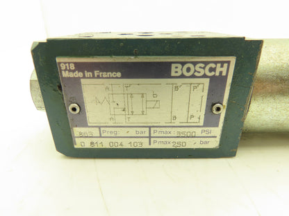 Bosch 0 811 004 103 Hydraulic Directional Solenoid Valve 24VDC