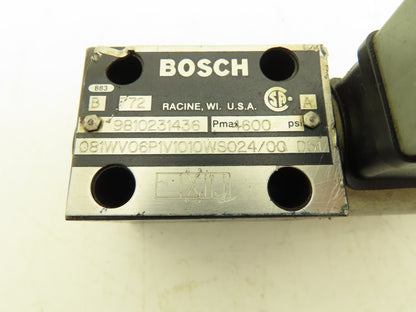 Bosch 081WV06P1V1010WS024/00 Hydraulic Solenoid Valve 24VDC