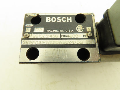 Bosch 081WV06P1V1010WS024/00 Hydraulic Solenoid Valve 24VDC