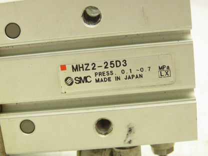 SMC MHZ2-25D3 Pneumatic Parallel Air Gripper 25mm Bore Double Acting Lot of 2