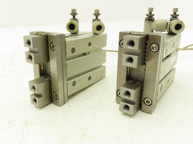 SMC MHZ2-25D3 Pneumatic Parallel Air Gripper 25mm Bore Double Acting Lot of 2