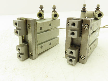 SMC MHZ2-25D3 Pneumatic Parallel Air Gripper 25mm Bore Double Acting Lot of 2