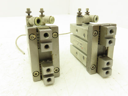 SMC MHZ2-25D3 Pneumatic Parallel Air Gripper 25mm Bore Double Acting Lot of 2