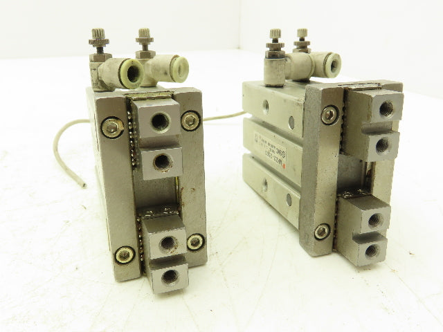 SMC MHZ2-25D3 Pneumatic Parallel Air Gripper 25mm Bore Double Acting Lot of 2